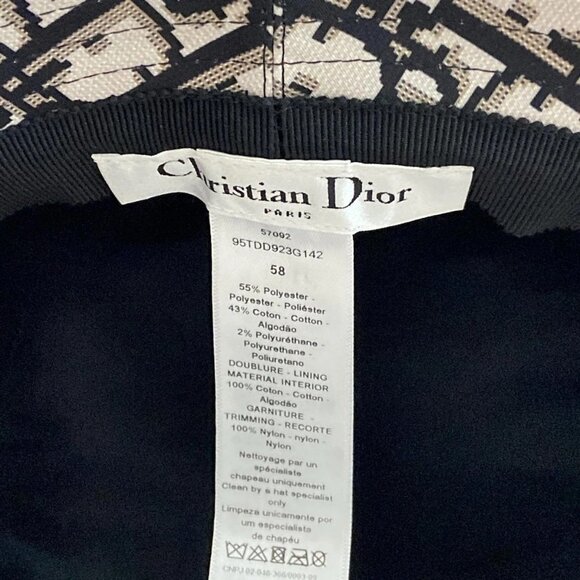 Auth DIOR/ChristianDior TEDDY-D Bob Hat 95TDD923G142 Red Black Polyester Cotton - Picture 5 of 12